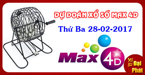 Thống Kê Xổ Số Max 4D Thứ 3 Ngày 28-02-2017