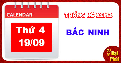 Thống Kê XSMB 19/09 - TK Xổ Số Miền Bắc Thứ 4 Ngày 19/09/2018