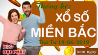 Thống Kê Xổ Số Miền Bắc 19/06 - Thống Kê XSMB Thứ 4 Ngày 19/06/2019