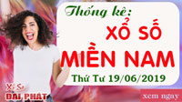 Thống Kê Xổ Số Miền Nam 19/06 - Thống Kê XSMN Thứ 4 Ngày 19/06/2019
