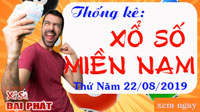 Thống Kê Xổ Số Miền Nam 22/08 - Thống Kê XSMN Thứ 5 Ngày 22/08/2019