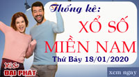 Thống Kê Xổ Số Miền Nam 18/01 - Thống Kê XSMN Thứ 7 Ngày 18/01/2020