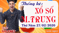 Thống Kê Xổ Số Miền Trung 27/02 - Thống Kê XSMT Thứ 5 Ngày 27/02/2020