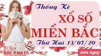 Thống Kê XSMB 13/07/2020 - Thống Kê Xổ Số Miền Bắc Thứ 2 Ngày 13/07/2020