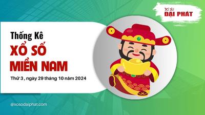 Thống Kê Xổ Số Miền Nam 29/10/2024 - Thống Kê XSMN Thứ 3 Ngày 29/10/2024