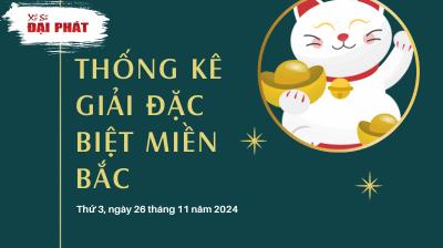 Thống Kê Giải Đặc Biệt Miền Bắc Hôm Nay Thứ 3 Ngày 26/11/2024