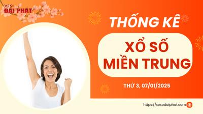 Thống Kê Xổ Số Miền Trung 07/01/2025 - Thống Kê XSMT Thứ 3 Ngày 07/01/2025