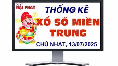 Thống Kê Xổ Số Miền Trung 13/07/2025 - Thống Kê XSMT Chủ Nhật 13/07/2025