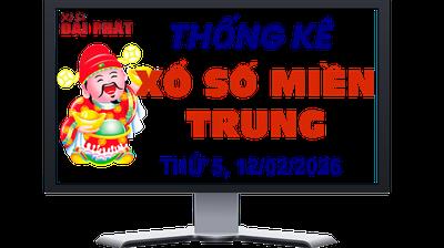 Thống Kê Xổ Số Miền Trung 12/02/2026 - Thống Kê XSMT Thứ 5 Ngày 12/02/2026