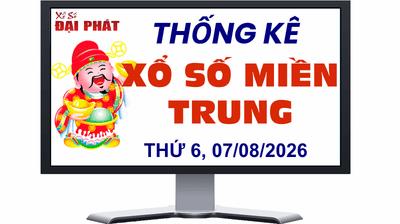 Thống Kê Xổ Số Miền Trung 07/08/2026 - Thống Kê XSMT Thứ 6 Ngày 07/08/2026