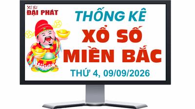 Thống Kê XSMB 09/09/2026 Thứ 4 - Phân Tích Kết Quả Xổ Số Miền Bắc 30 Ngày Gần Nhất
